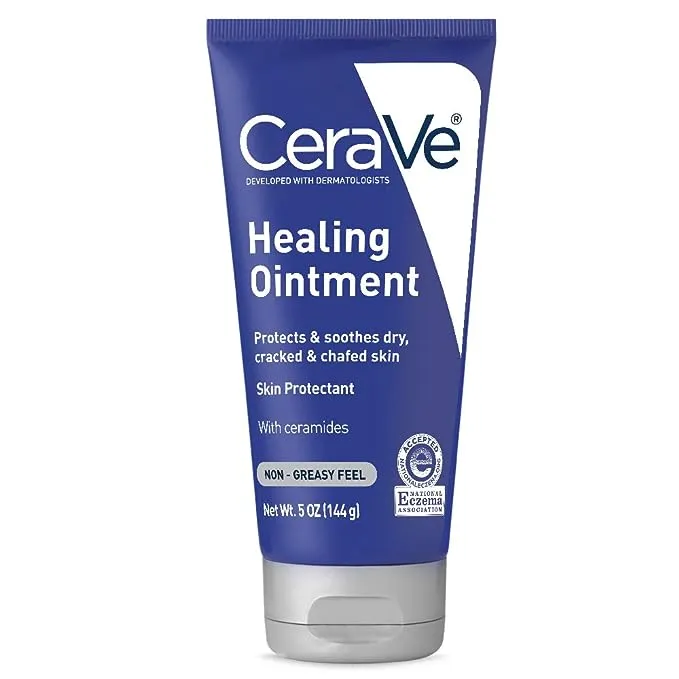 CeraVe Healing Ointment | Moisturizing Petrolatum Skin Protectant for Dry Skin with Hyaluronic Acid and Ceramides | Lanolin Free & Fragrance Free | 5 Ounce