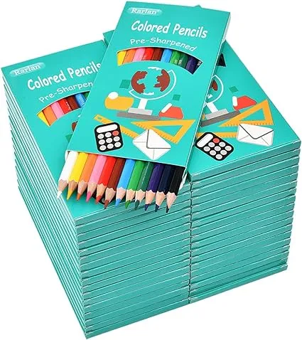 Rarlan Colored Pencils Bulk, Pre-sharpened Colored Pencils for Kids, 12 Assorted