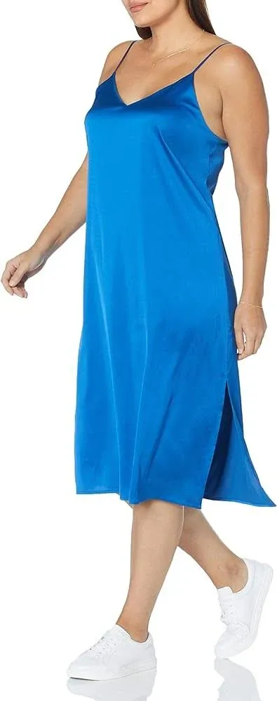 The Drop Women's Ana Silky V-Neck Midi Slip Dress