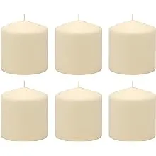 Stonebriar SB-SP-3548A Tall 3 x 6 Inch Unscented Ivory Pillar Candle Set, Set of 6, 3x6