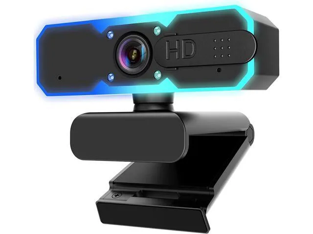 NBPOWER 1080P 60FPS Streaming Camera, Streaming Wbcam with Microphone and Fill Light,Autofocus,Work with Zoom/YouTube/Winsdows/Mac OS/Laptop/MacBook/PC Computer Camera