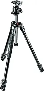 Manfrotto 290 Xtra Aluminum 3-Section Tripod Kit with Ball Head (MK290XTA3-BHUS),Black