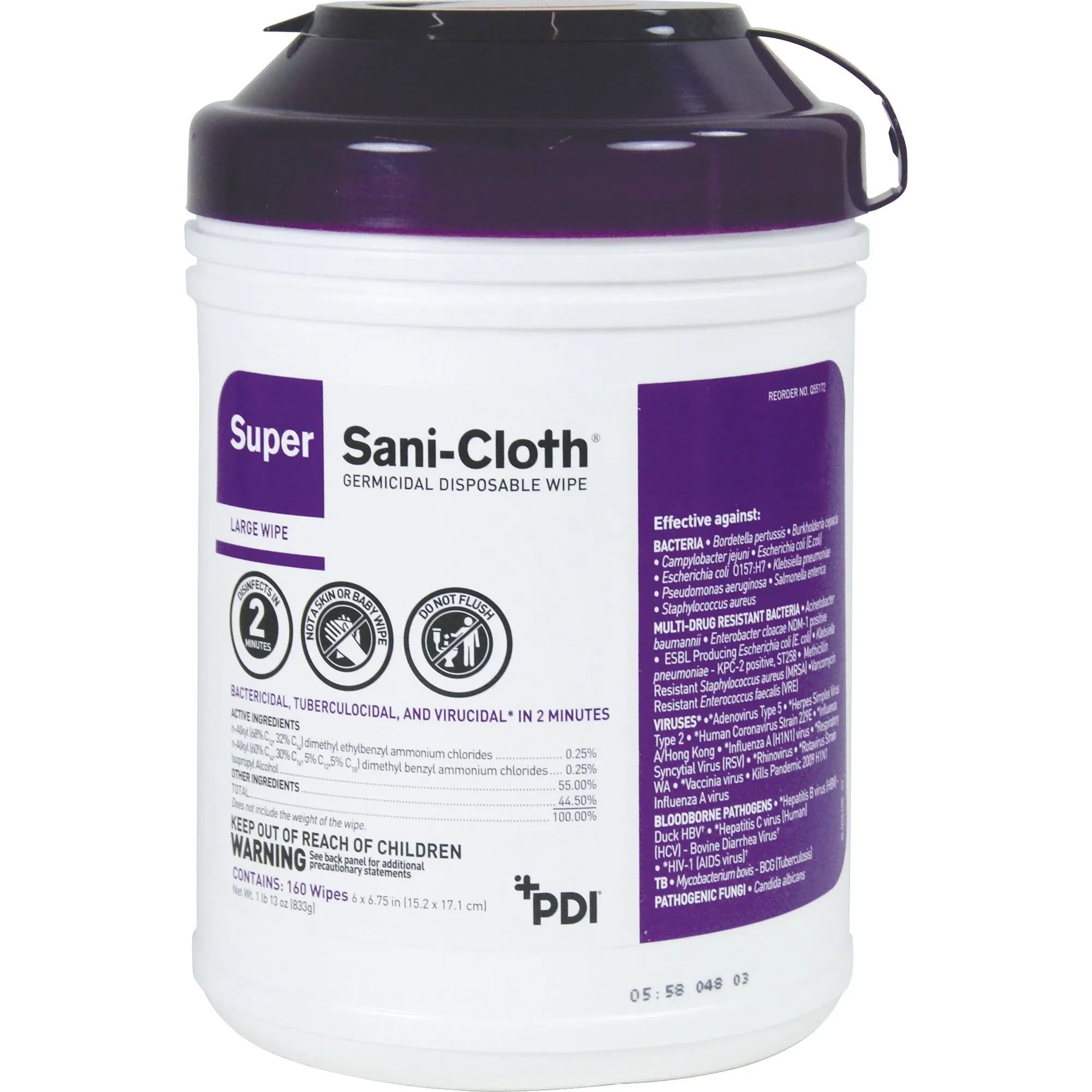 PDI HC Super Sani-Cloth Germicidal Disposable Wipe