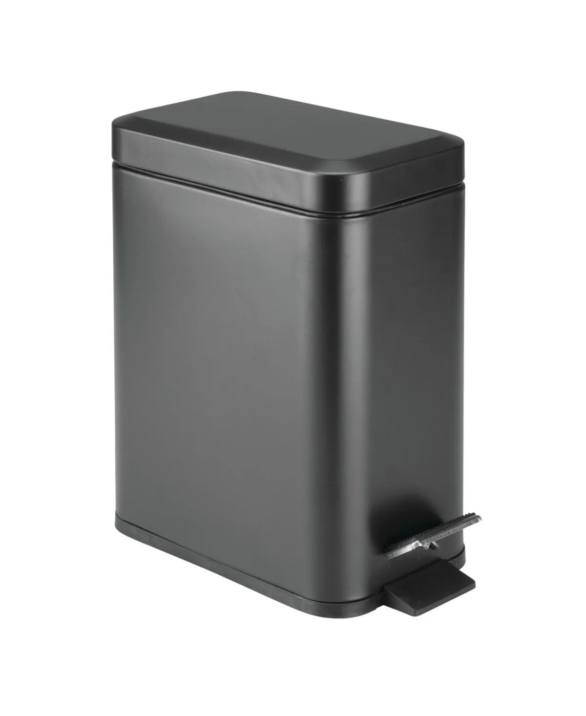 mDesign 5 Liter Rectangular Metal Step Trash Can