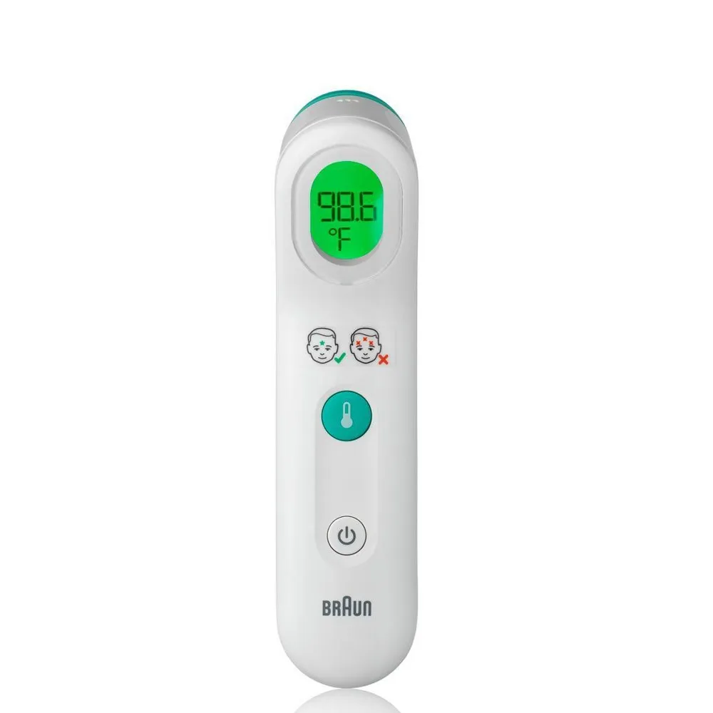 Braun Forehead Thermometer -  Digital Thermometer with Professional Accuracy and Color Coded Temperature Guidance - Thermometer for Adults, Babies, Toddlers and Kids