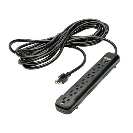 Tripp Lite 7 Outlet Power Strip NEMA 5-15R AC 25' Cord 5-15P Black Housing (PS725B)