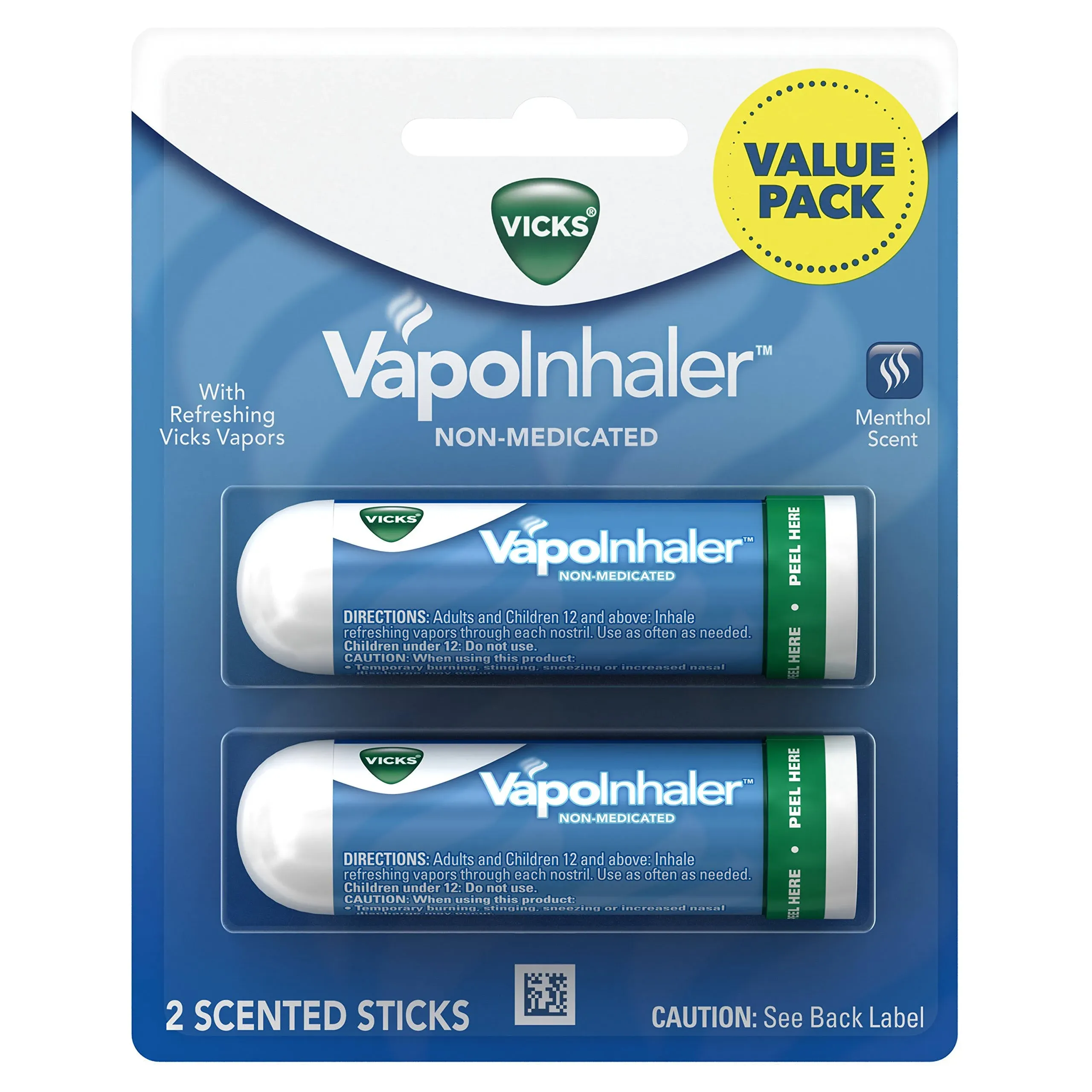 Vicks Menthol Scent Non-Medicated Vapoinhaler