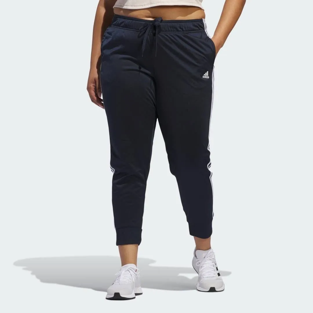 adidas Women's Plus Size Essentials Fleece Tapered Cuff Pants