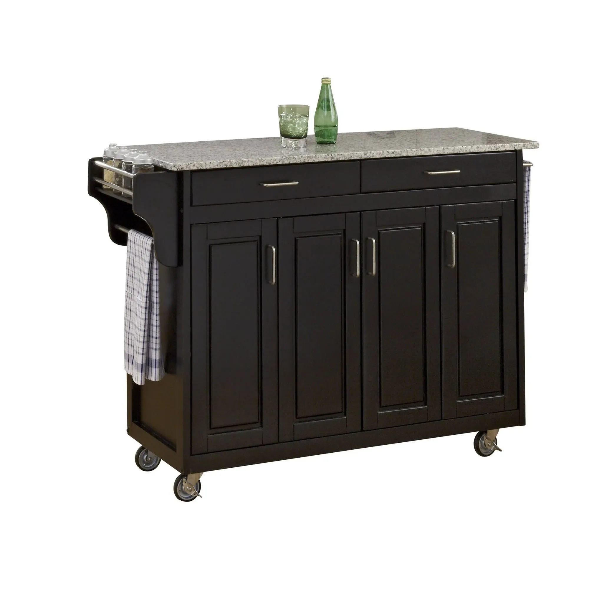 Carrito gabinete de cocina, de Home Styles Create-a-Cart, Madera Noble, Negro