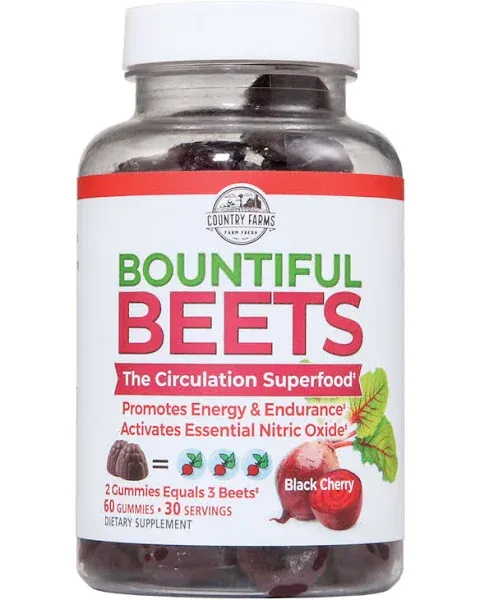 Country Farms Bountiful Beets Black Cherry 60 Gummies