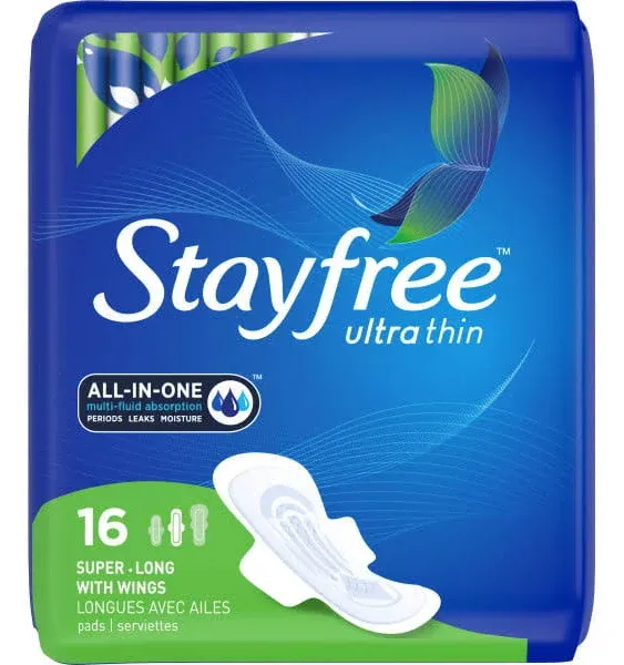 Stayfree Stayfree Pads, Ultra Thin, Super Long - 32 pads