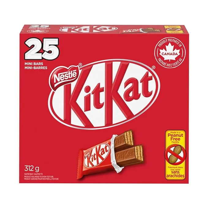 Nestlé Mini Kit Kat Chocolate Bars, 25pcs, 312g/11oz.