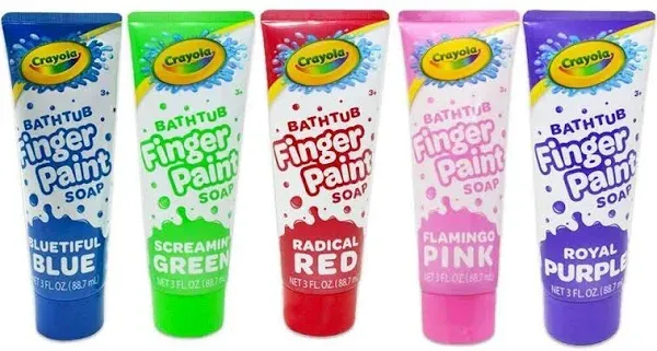 Crayola Bathtub Finger Paint Soap 5 Pack New Vibrant Colors