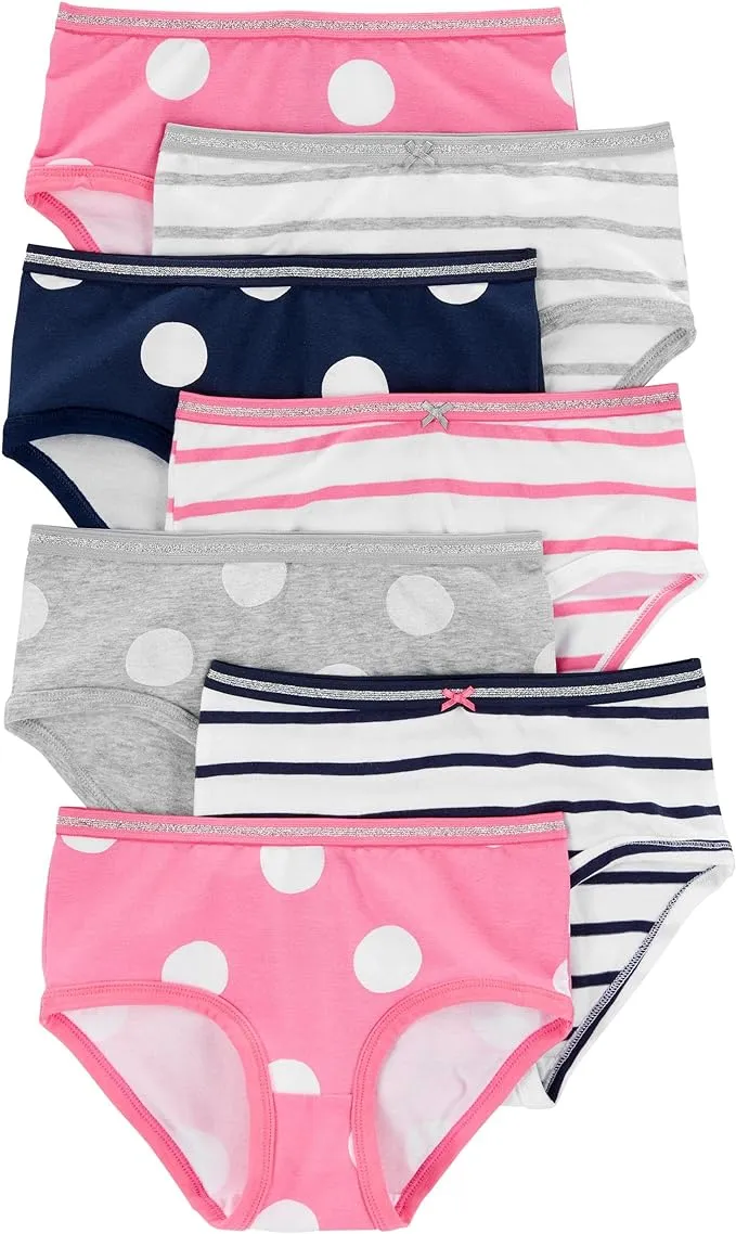 Carter's Little Girls Stretch Cotton Underwear 7