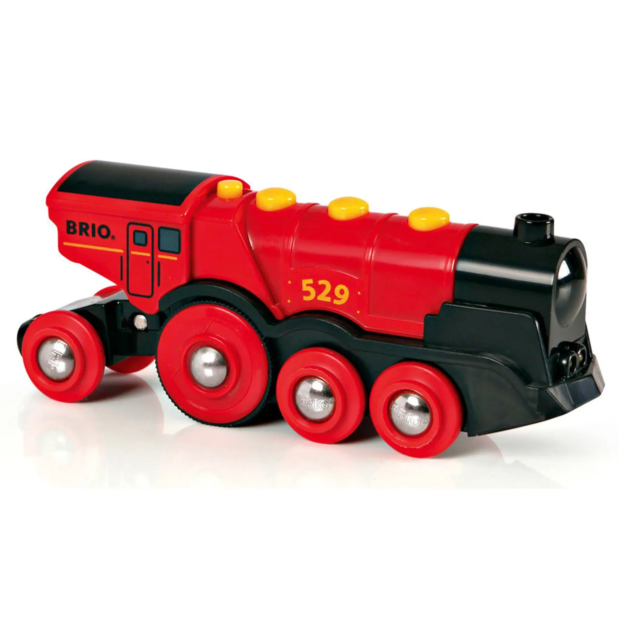 Brio World 33592 Mighty Red Action Locomotive | Battery Operated Toy Train