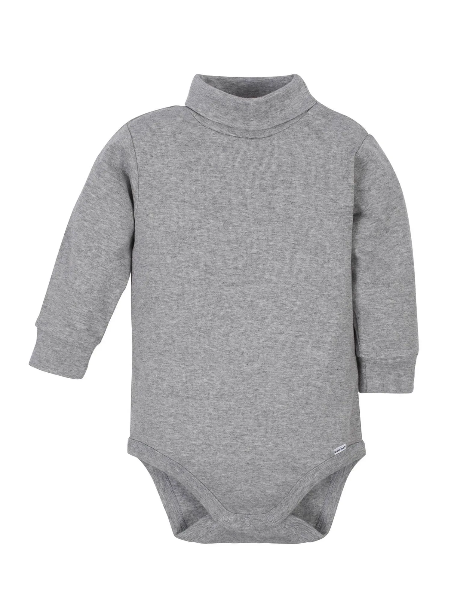 2-Pack Baby &amp; Toddler Neutral Grey Heather Long Sleeve Turtleneck Onesies® Bodysuits