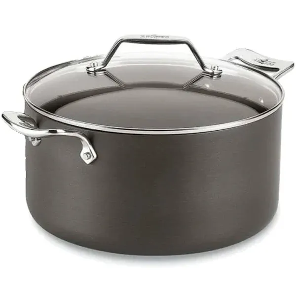 All-Clad Essentials Nonstick Cookware 4 Quart Stock Pot with Glass Lid