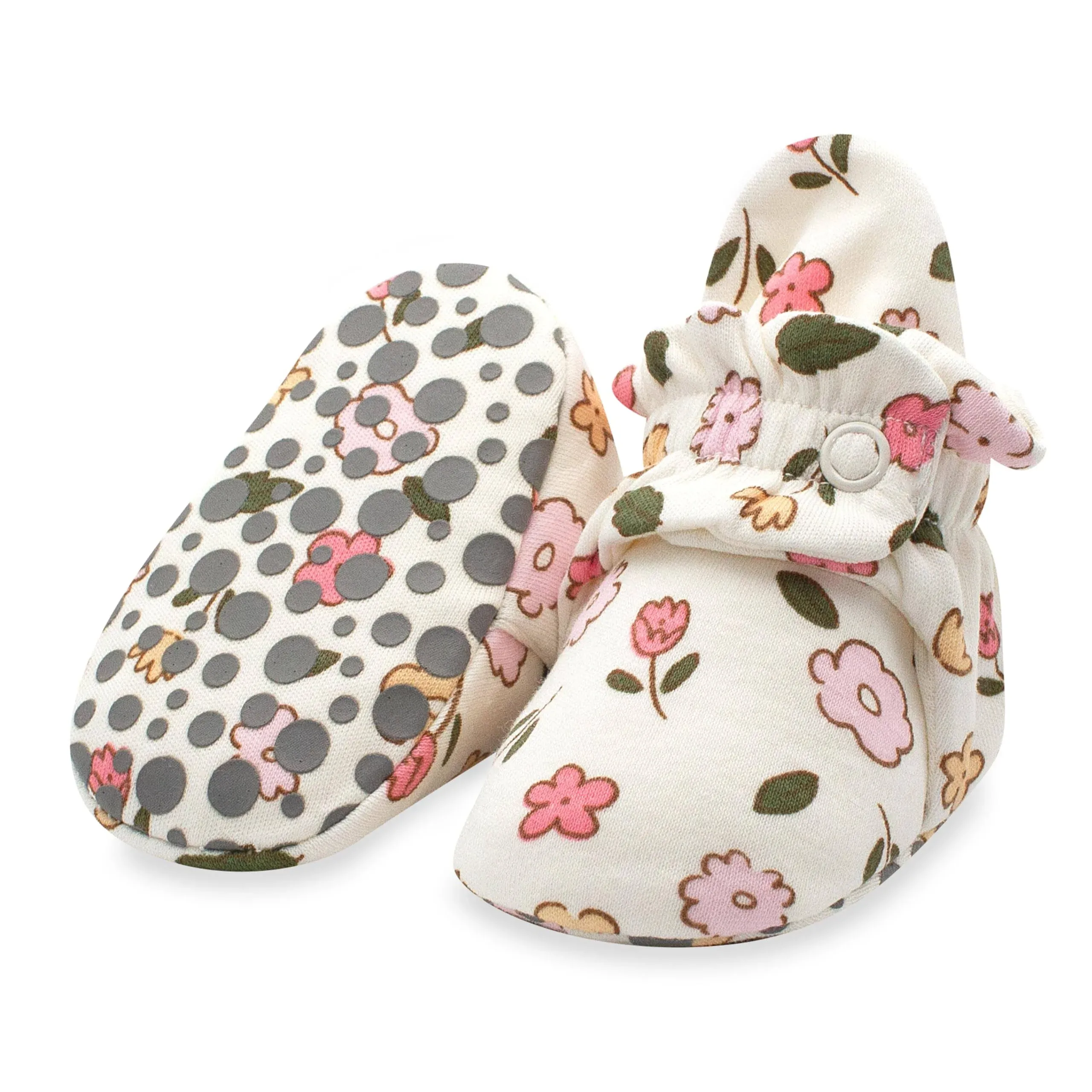 Zutano Organic Cotton Baby Booties with Gripper Soles