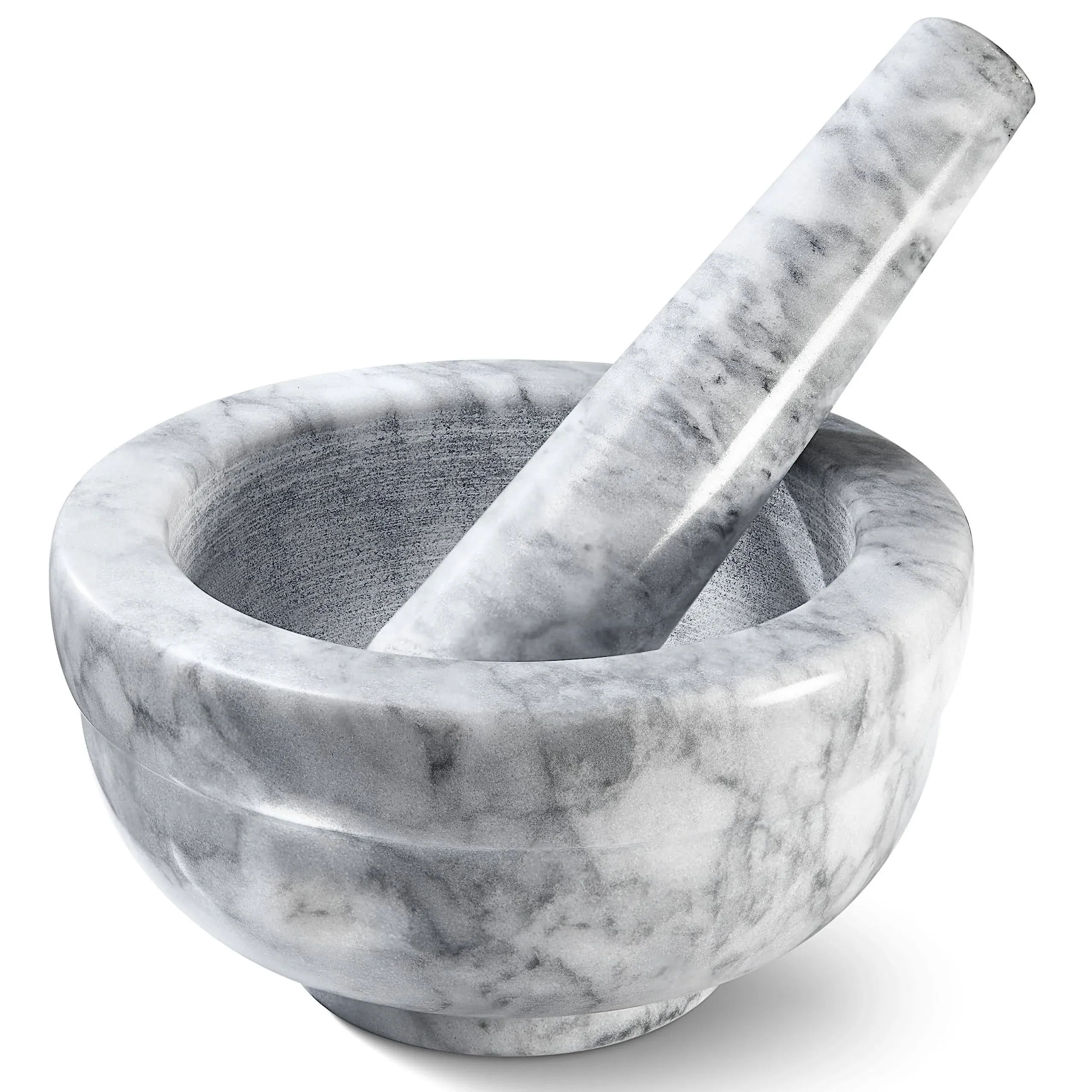 Sagler Marble Grey 3.75 Inches Diameter Mortar and Pestle Set