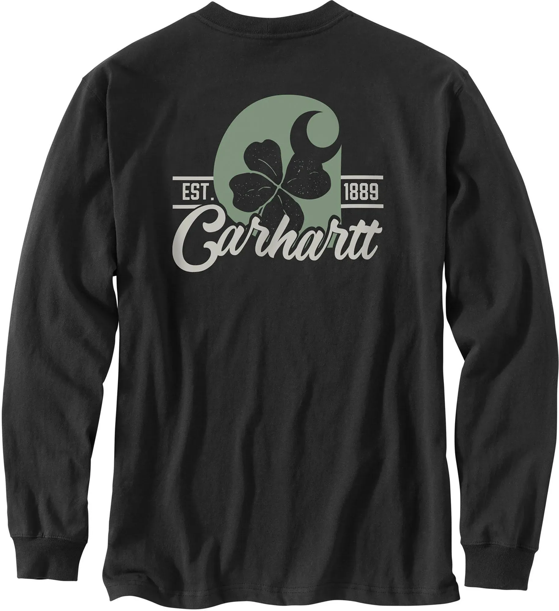 Carhartt Men's 105705 Factory 2nd Loose Fit Heavyweight Long-Sleeve Shamrock ...