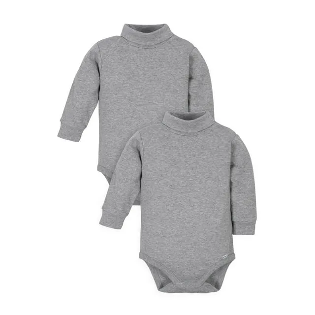 Gerber Baby Boy or Girl Gender Neutral Long Sleeve Turtleneck Onesies Bodysuits