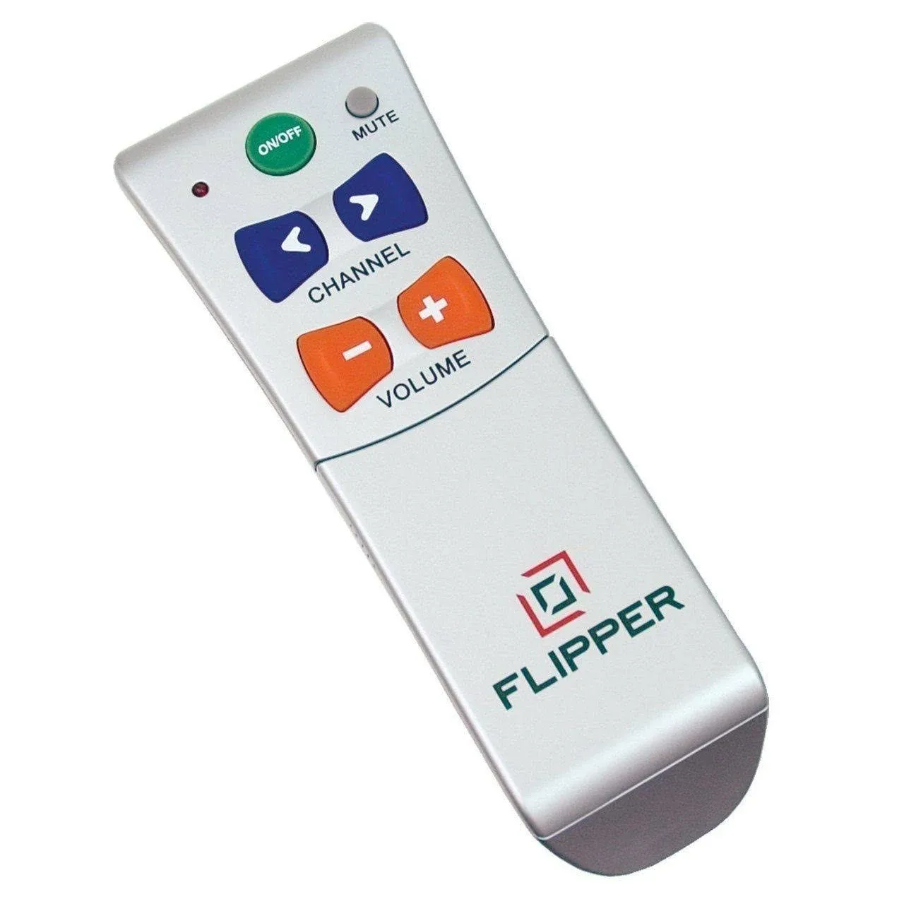 Flipper Big Button Universal TV Remote - Seniors, Elderly - Simple, Works TV & Cable - Favorite Channels - Learning - Supports IR Devices