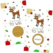 Paper Clever Party Christmas Reindeer Scratch Off Party Game Cards