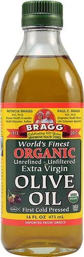 Bragg Organic Extra Virgin Olive Oil – Made with Greek Koroneiki Olives – Cold Pressed EVOO for Marinades & Vinaigrettes – USDA Certified, Non-GMO, Kosher (128 Ounce)