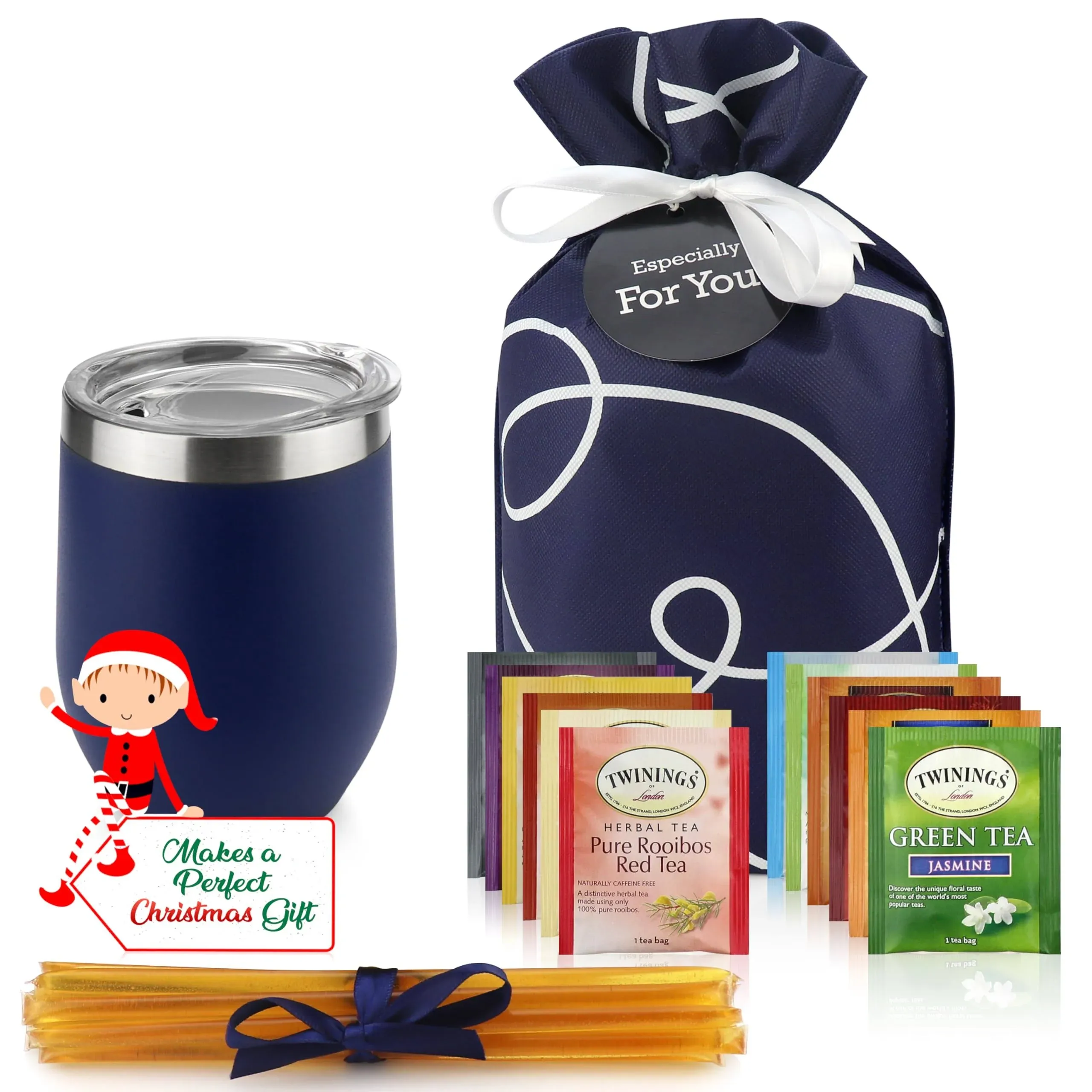 Tea Gift Set for Tea Lovers - Includes Double Insulated Tea Cup