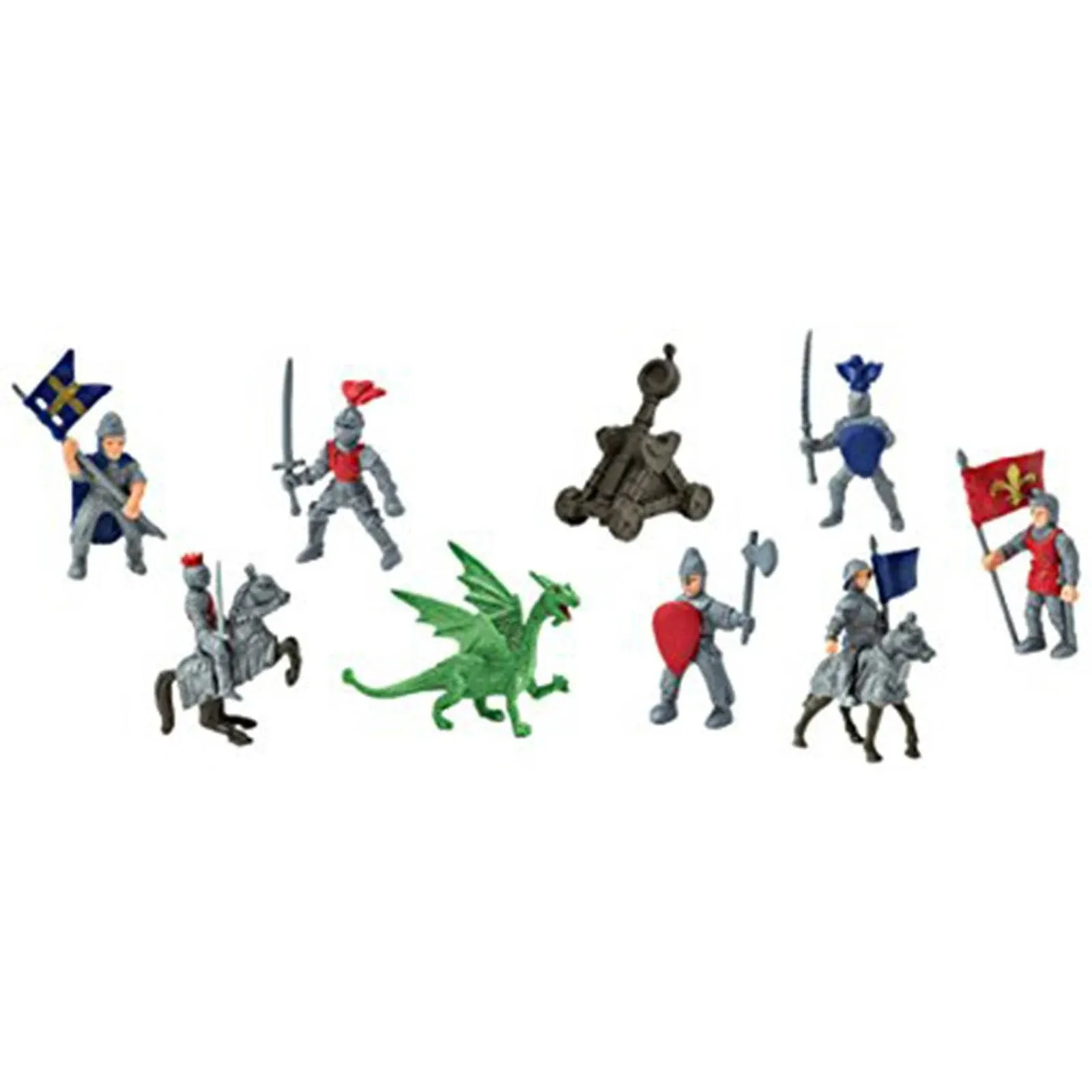 New Safari Ltd Toob Figures - Knights &amp; Dragons - 12 Pieces - 2006 - Fast Ship