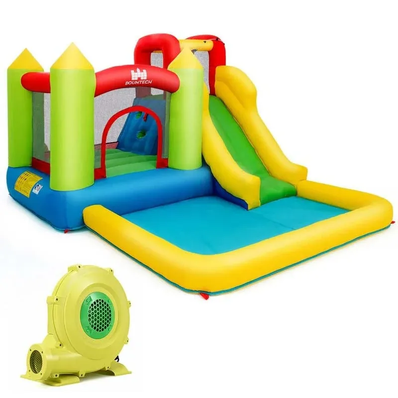 Outdoor Inflatable Bounce House Water Slide Climb Bouncer Pool Gift 480W Blower