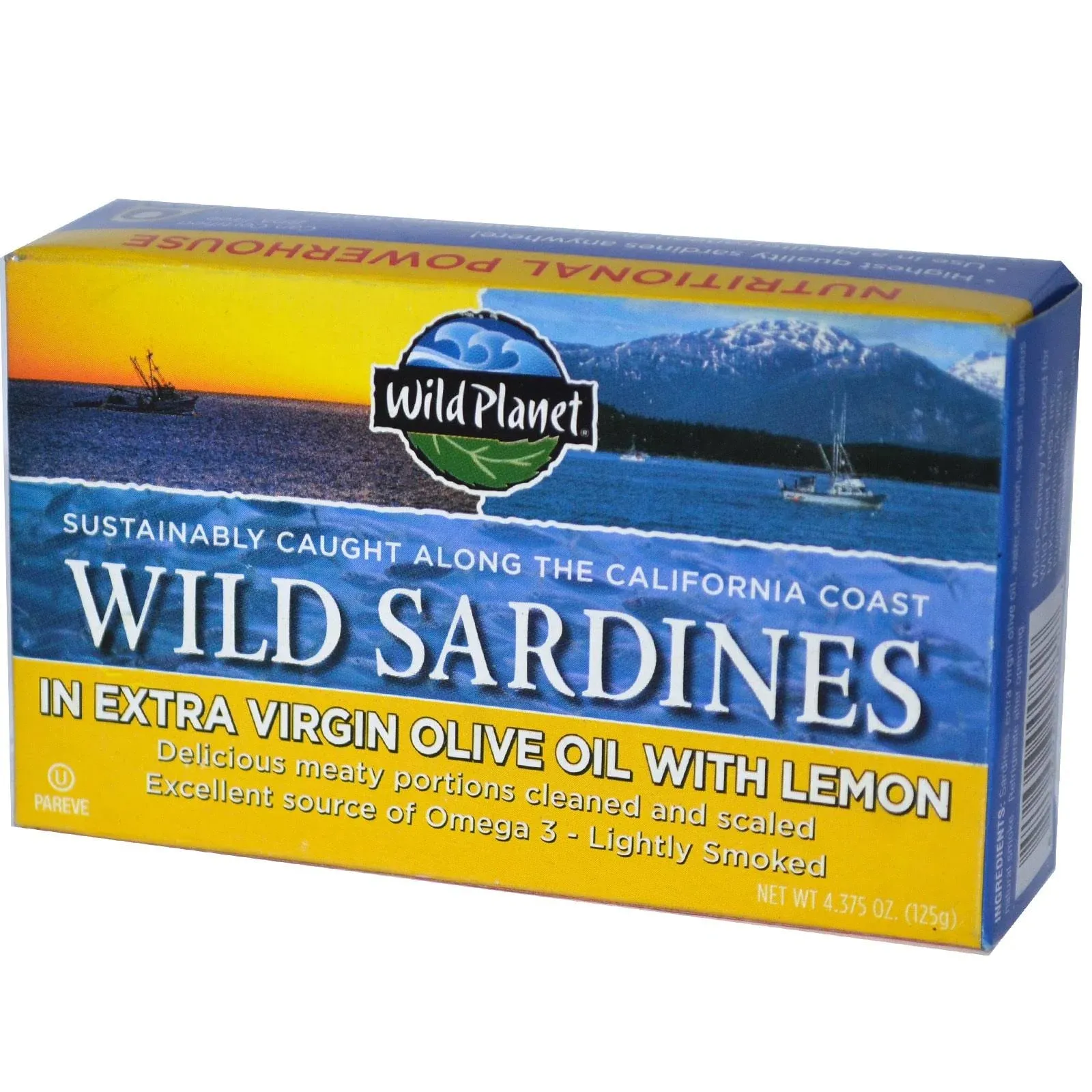 Wild Planet Wild Sardines In Extra Virgin Olive Oil With Lemon