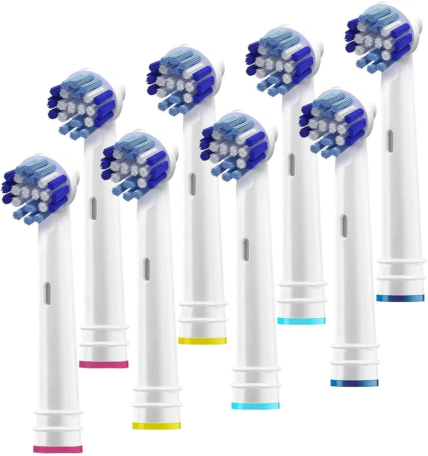 Replacement Brush Heads Compatible with OralB Braun- Pack of 8 Professional Electric Toothbrush Heads- Precision Refills for Oral-b 7000, Clean, Oral B Pro 1000, 9600, 500, 3000, 8000, Vitality Plus!