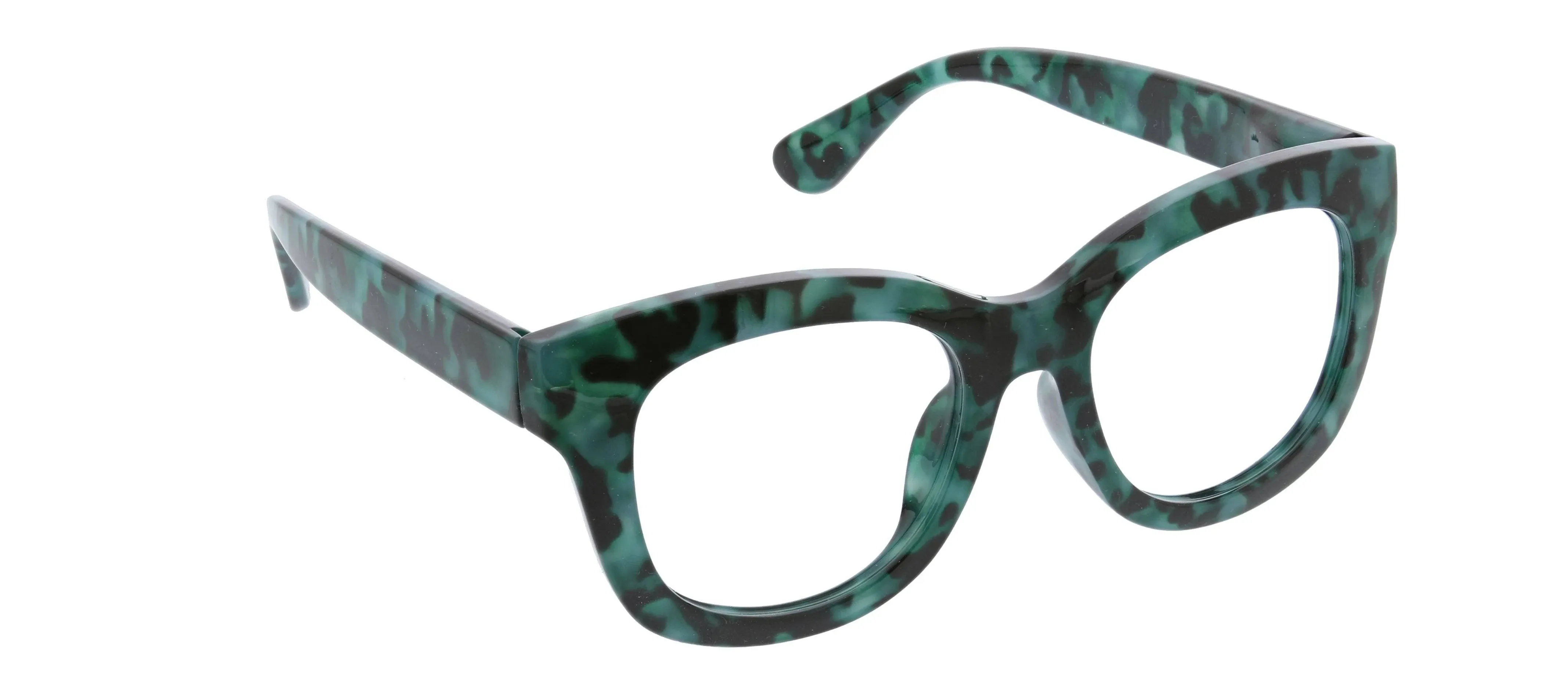 Peepers Center Stage Blue Light Reader Glasses, Womens, 0, Green Tortoise