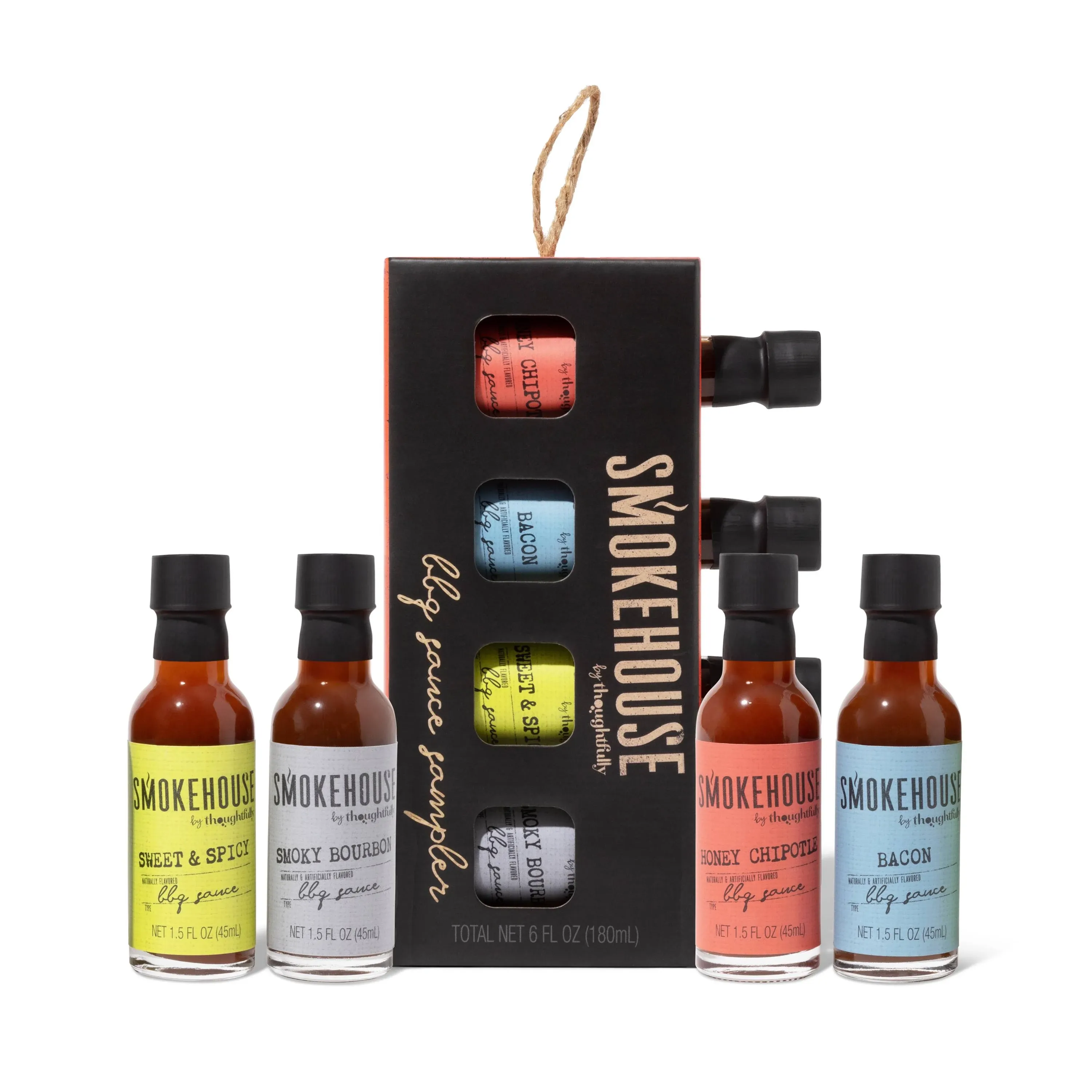 Smokehouse by Thoughtfully, Smokehouse Gourmet BBQ Sauce Sampler Gift Set, Set of 4