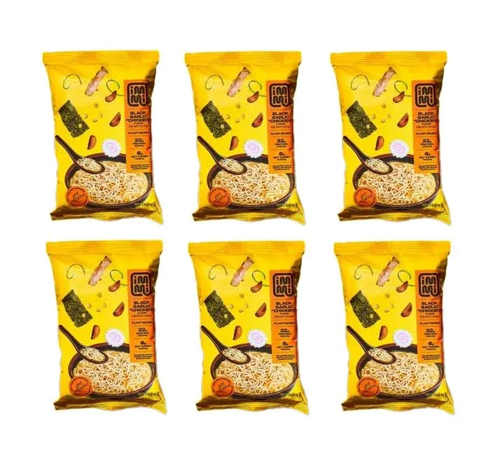 Instant Ramen by Immi, Black Garlic Chicken / 6-Pack