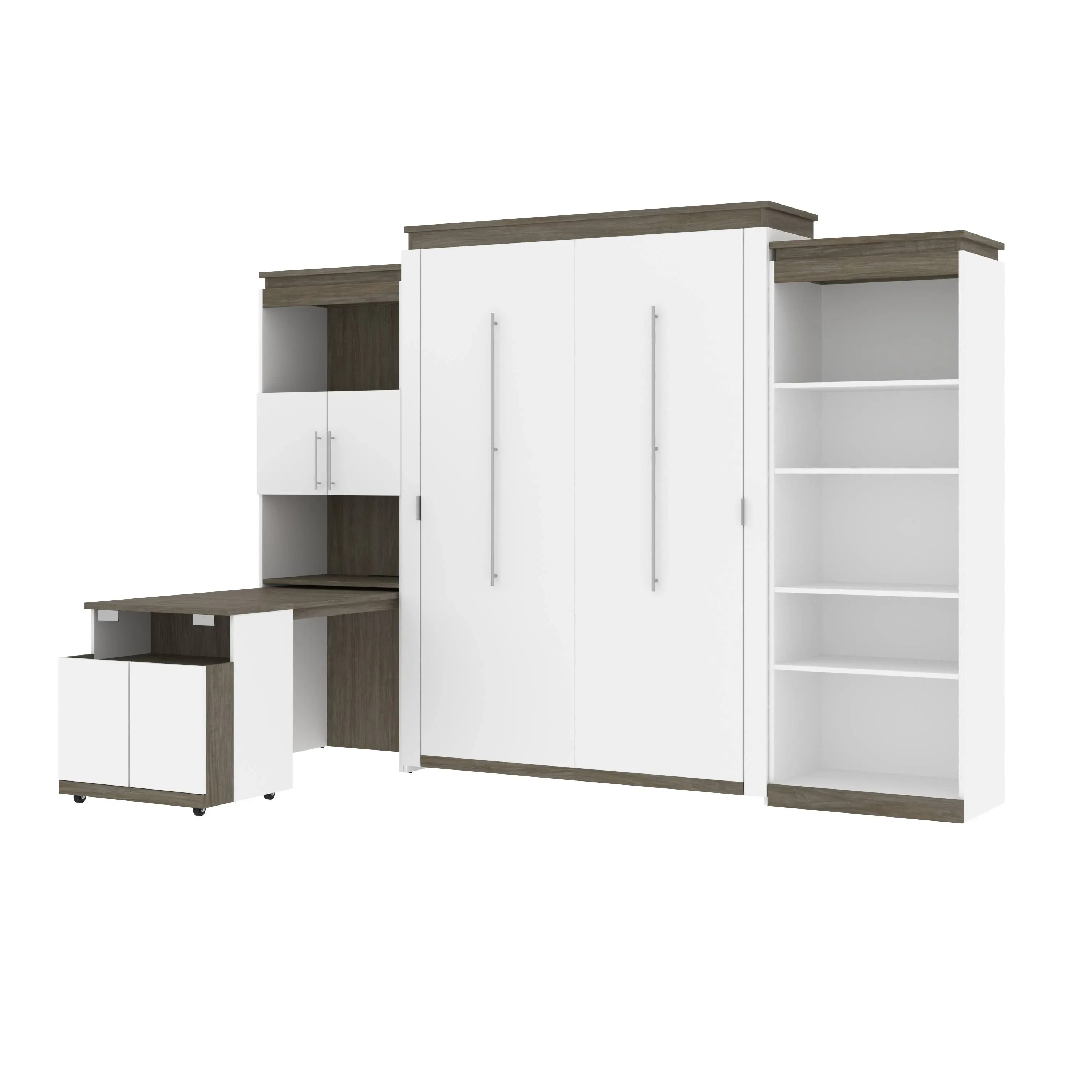 Bestar Orion Murphy Bed and Shelving Fold-Out Desk