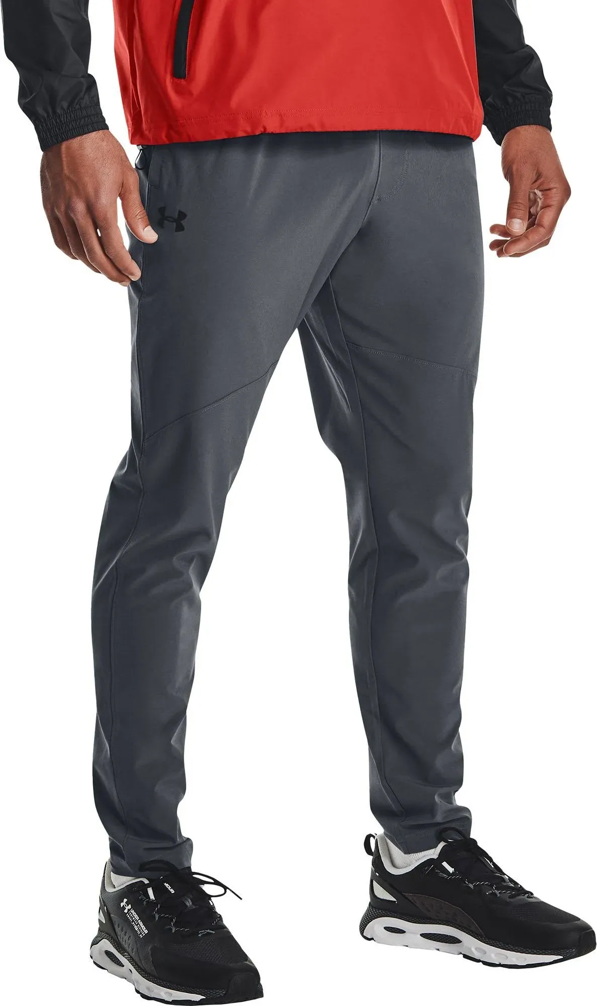 Under Armour Men's Stretch Woven Pants, Large, Pitch Gray/Black