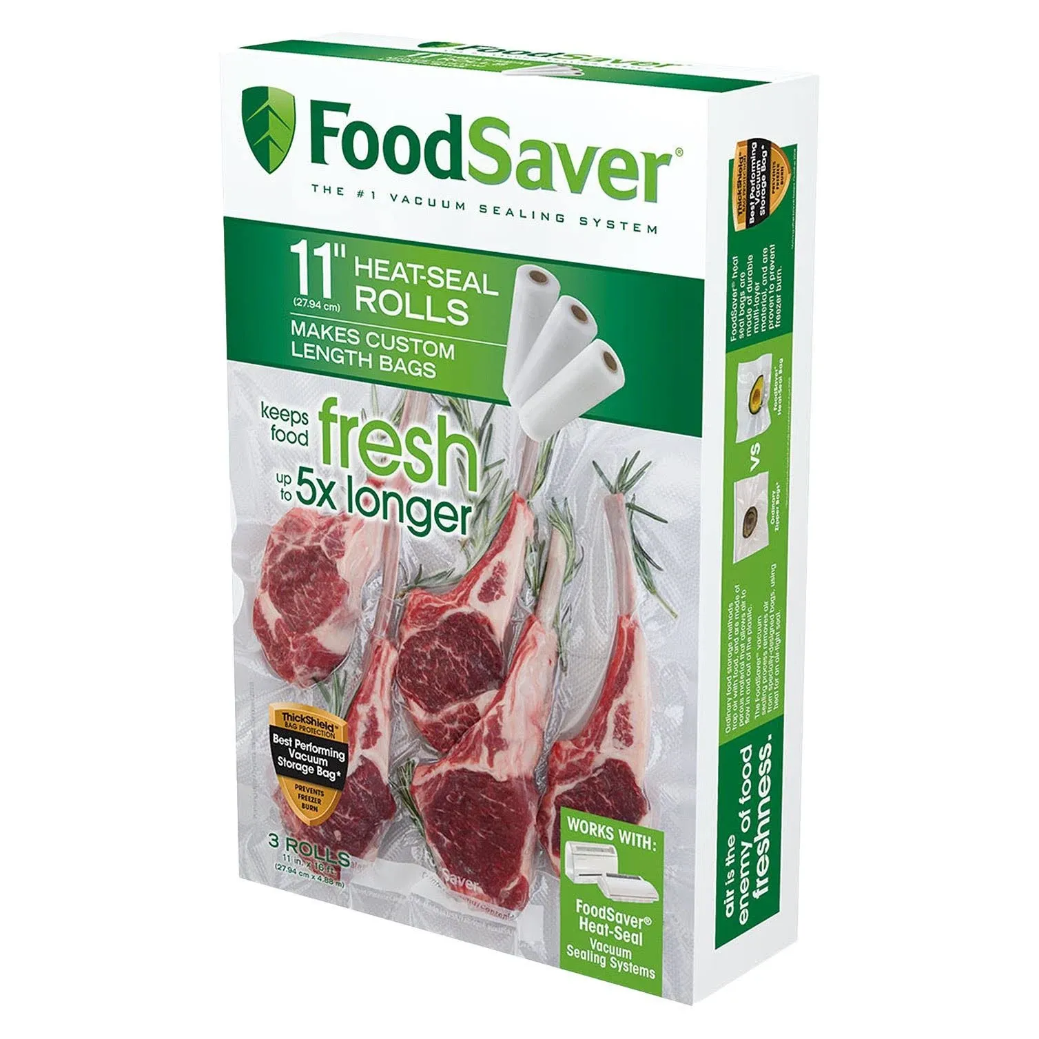 FoodSaver Vacuum Seal Roll 11" x 16' 3-Pack