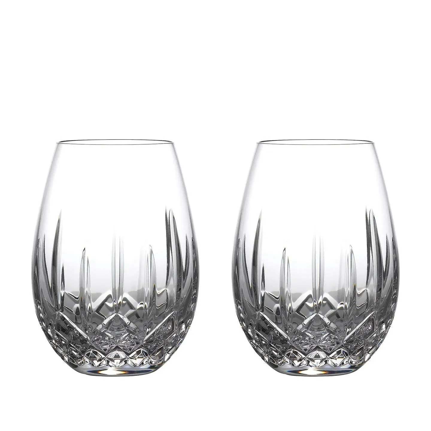 Waterford Lismore Essence Stemless Deep Red Wine, Set of 2