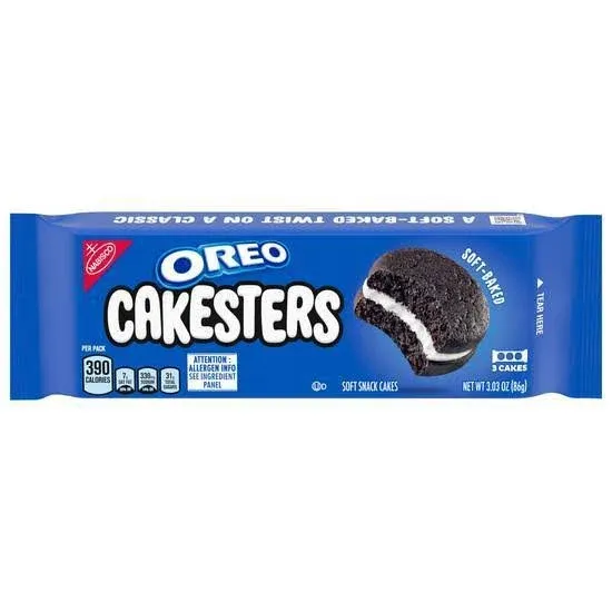 Oreo Peanut Butter Creme Cakesters Soft Snack Cakes, 12-5 Count Packs (60 Total Snack Packs)