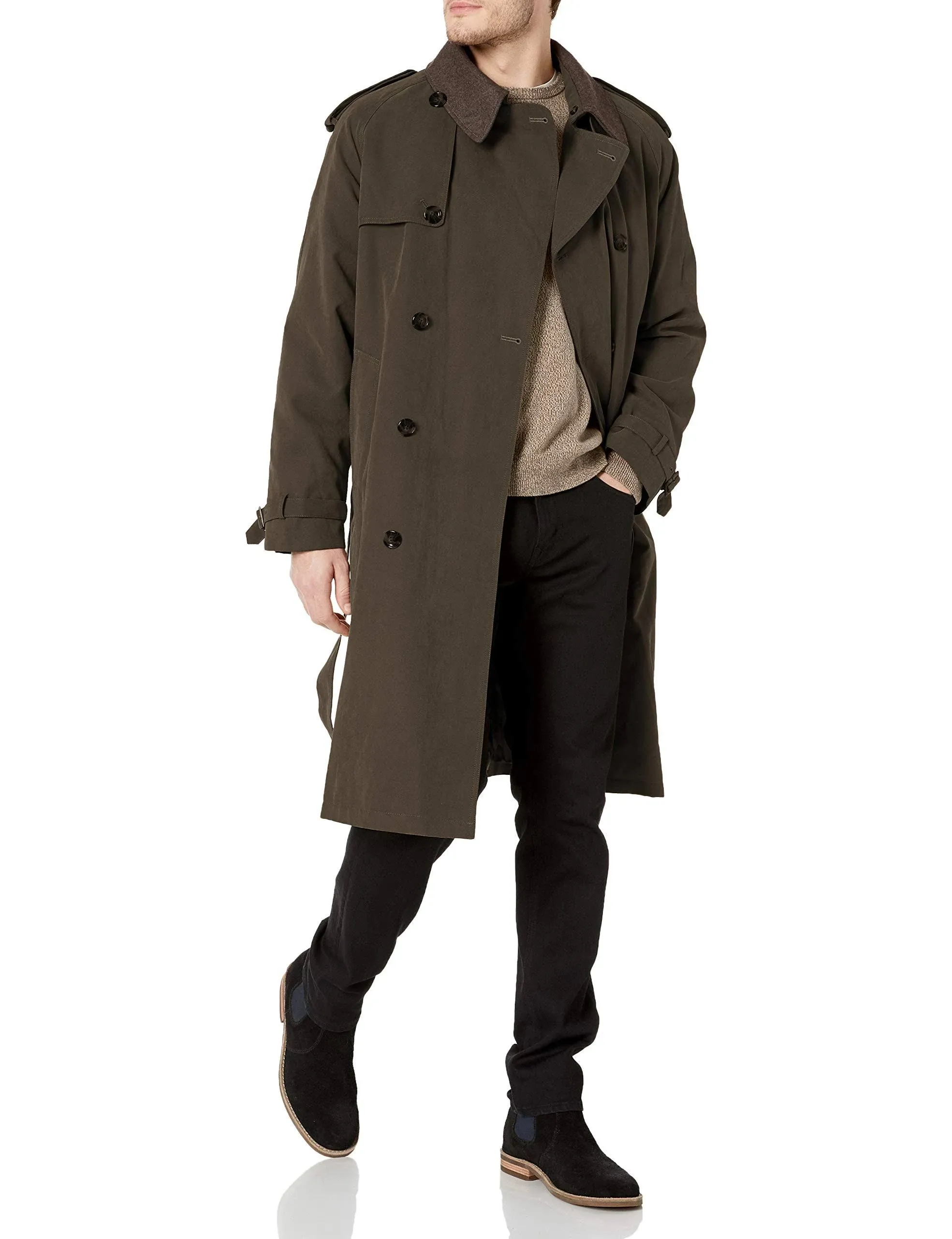 London Fog Men's Iconic Trench Coat - British Khaki - 44