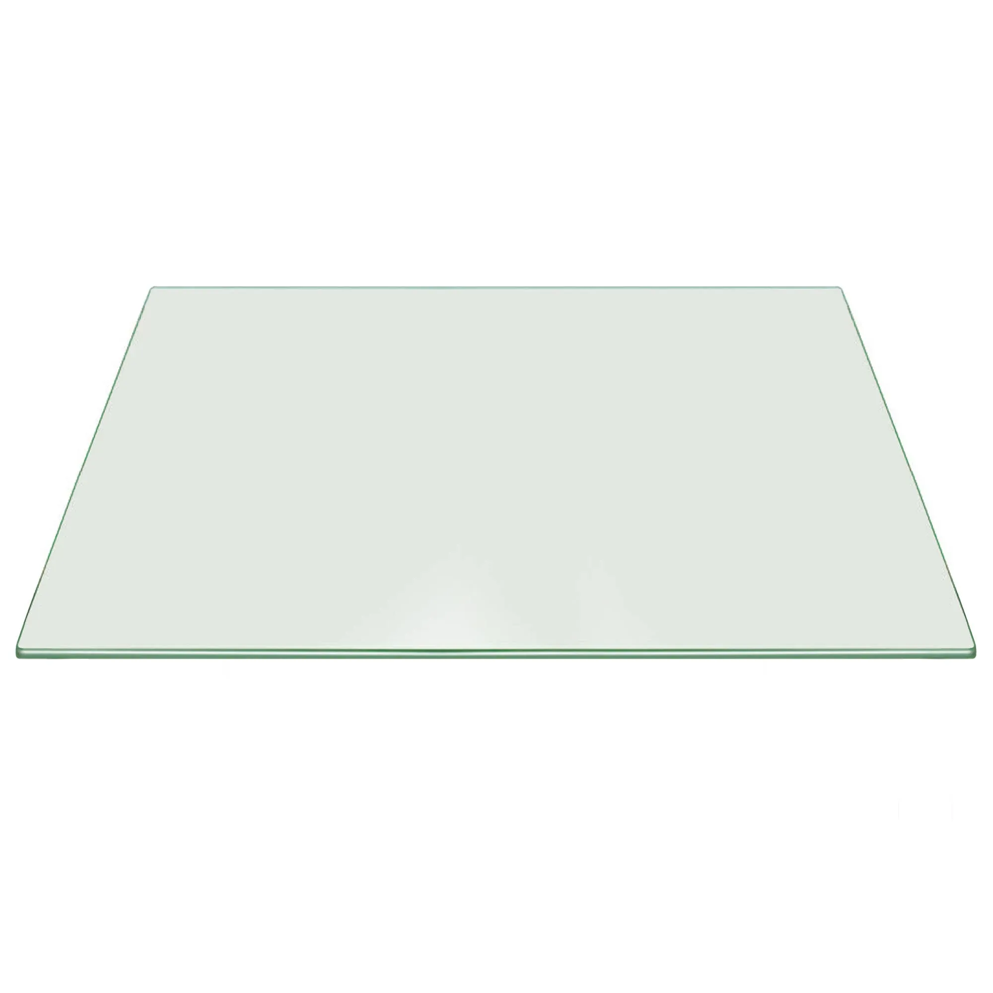 Rectangle Glass Table Top 3/8" Thick Pencil Polish Touch Corners by Fab Glass and Mirror - 16x24 inch