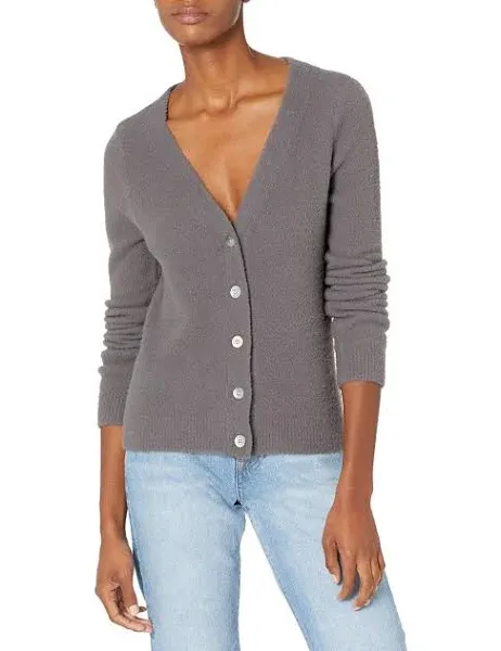 The Drop Women's Francine V-Neck Button Front Cozy Cardigan