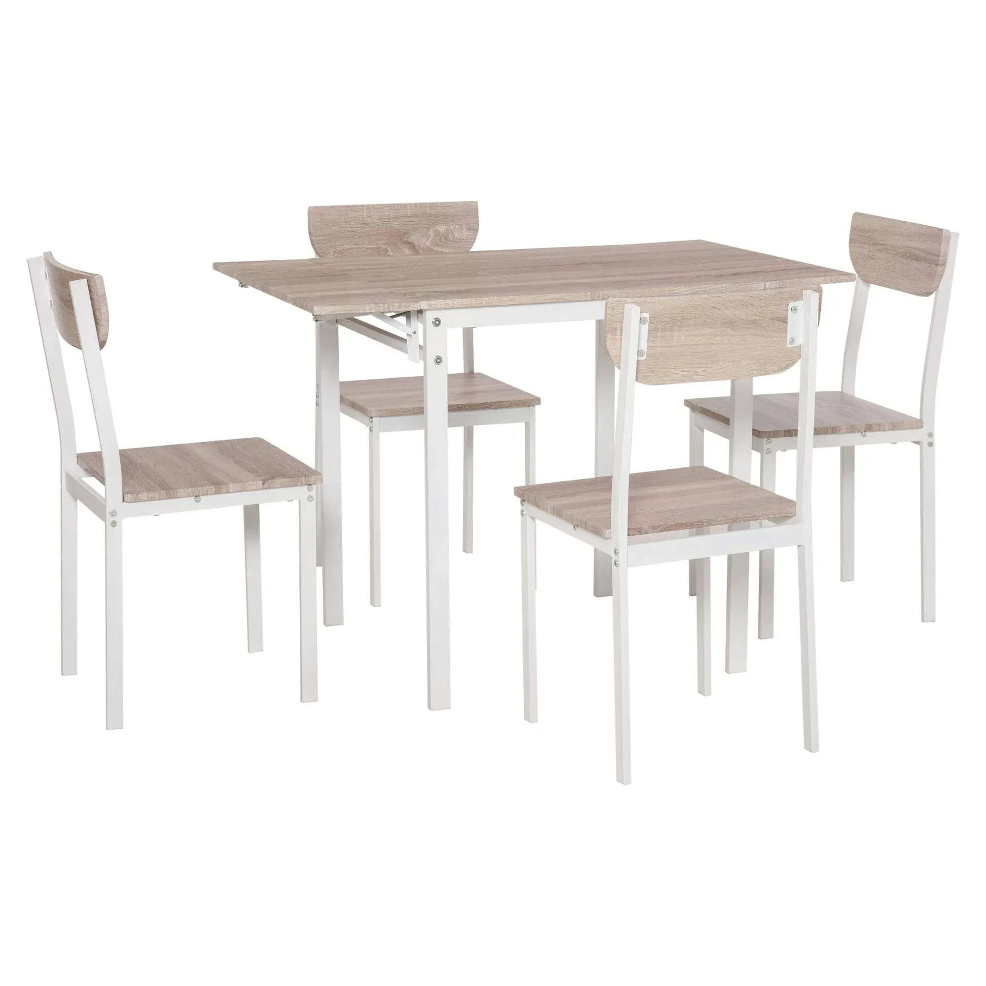 Minimalist Design Kitchen Eating Table Furniture Collection w/Solid Metal Frame