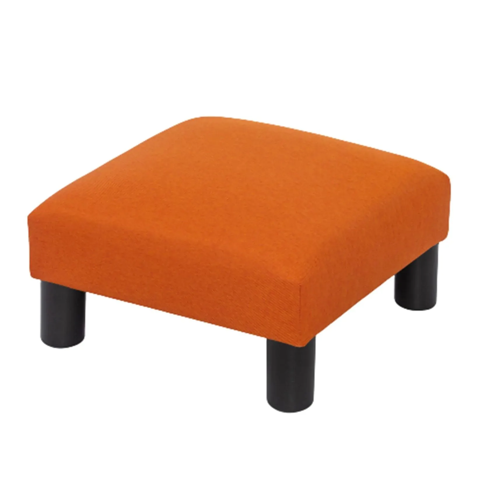 Joveco Ottoman Footrest Stool Small Fabric Square Footstool (Y-Dark Orange)