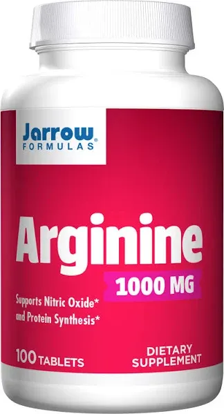 Jarrow Formulas Arginine Tablets, 1000 mg - 100 count bottle