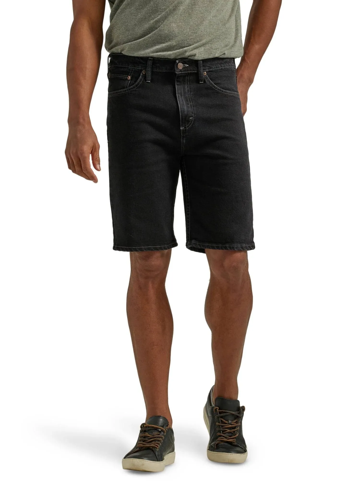 Wrangler Men's and Big Men's 5-Pocket Denim Shorts, Size: 44, Black