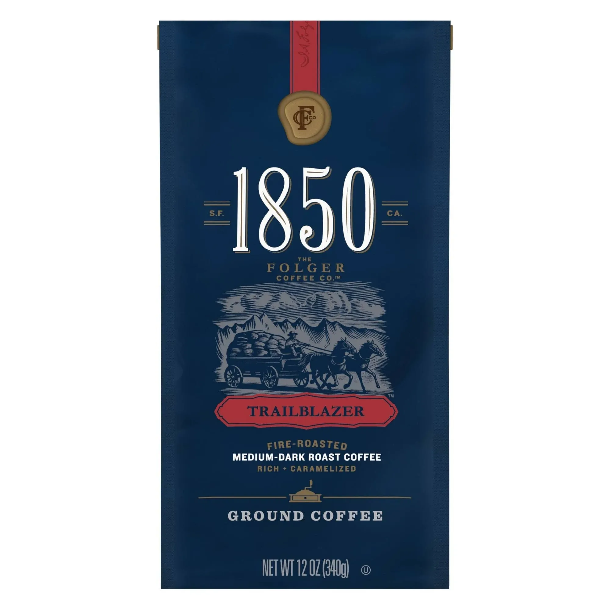 1850 by Folgers Trailblazer Medium Dark Roast Coffee, 60 Keurig K-Cup Pods