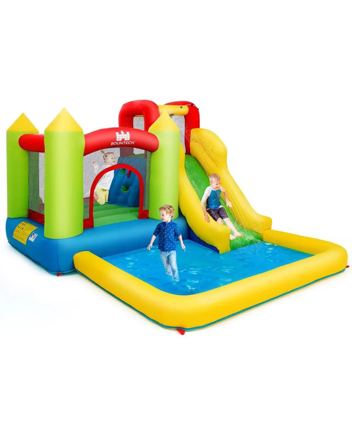 Inflatable Water Park Water Slide Bouncer Pool w/ 550W Blower Indoor Outdoor